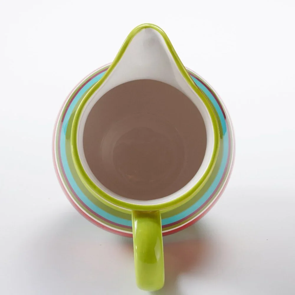 Crate & Barrel Large Carnivale Stripe Pitcher